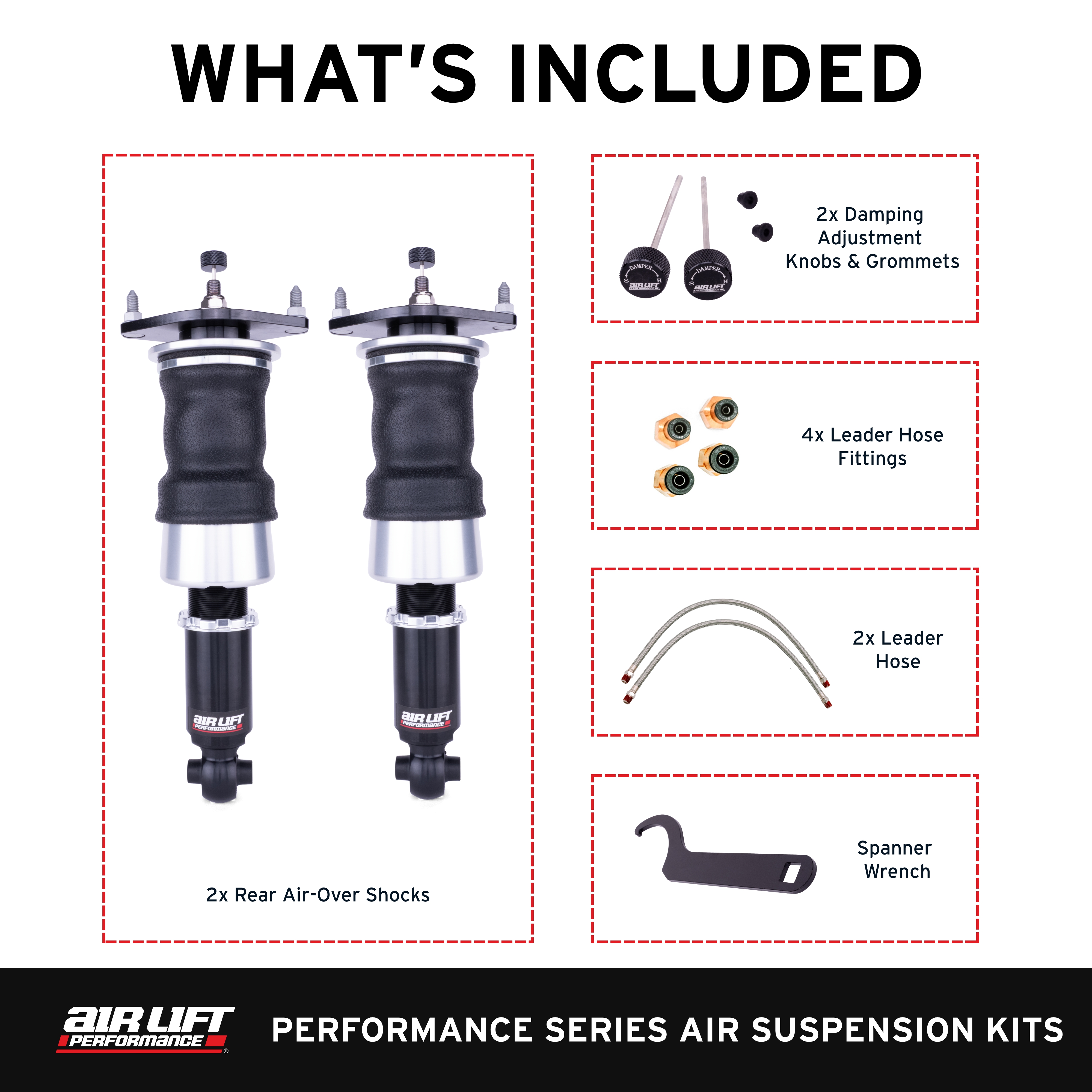 Air Lift Performance 76506 Air Lift Performance Rear Air Spring Suspension Kit